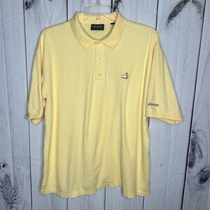 Masters Collection Yellow Short Sleeve Golf Polo Shirt Mens Sz XL